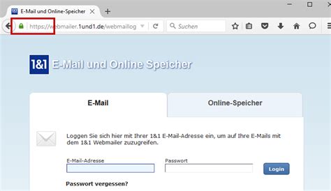 1 und 1 anmeldung email